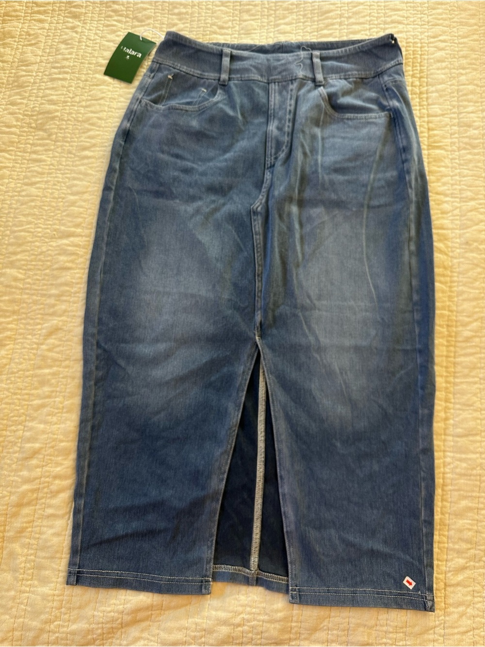 HALARA Women’s Medium Straight Jeans Skirt NEW Blue Denim
